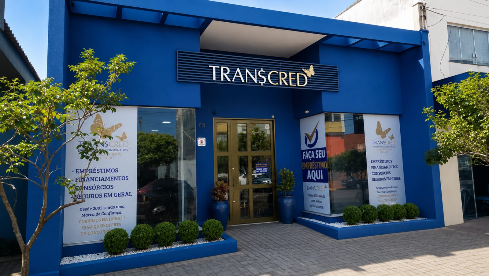 Fachada da unidade Transcred em Três Lagoas